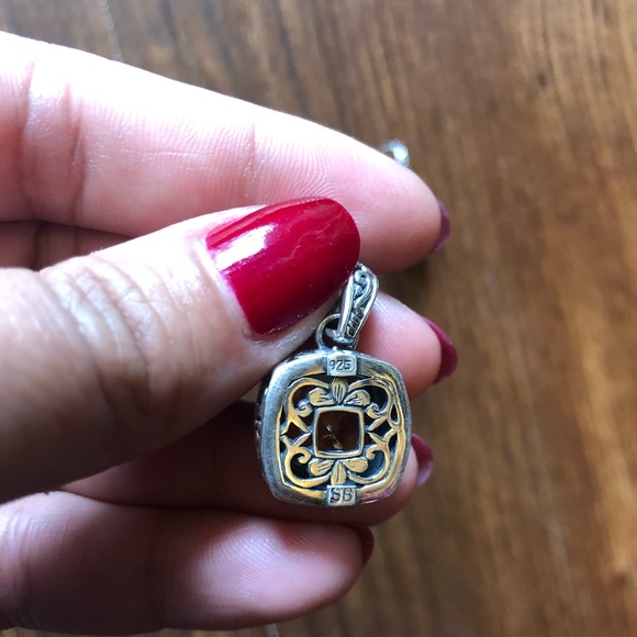 NWOT Samuel B. Citrine & Sterling Silver Pendant and Drop Earrings - Picture 7 of 12